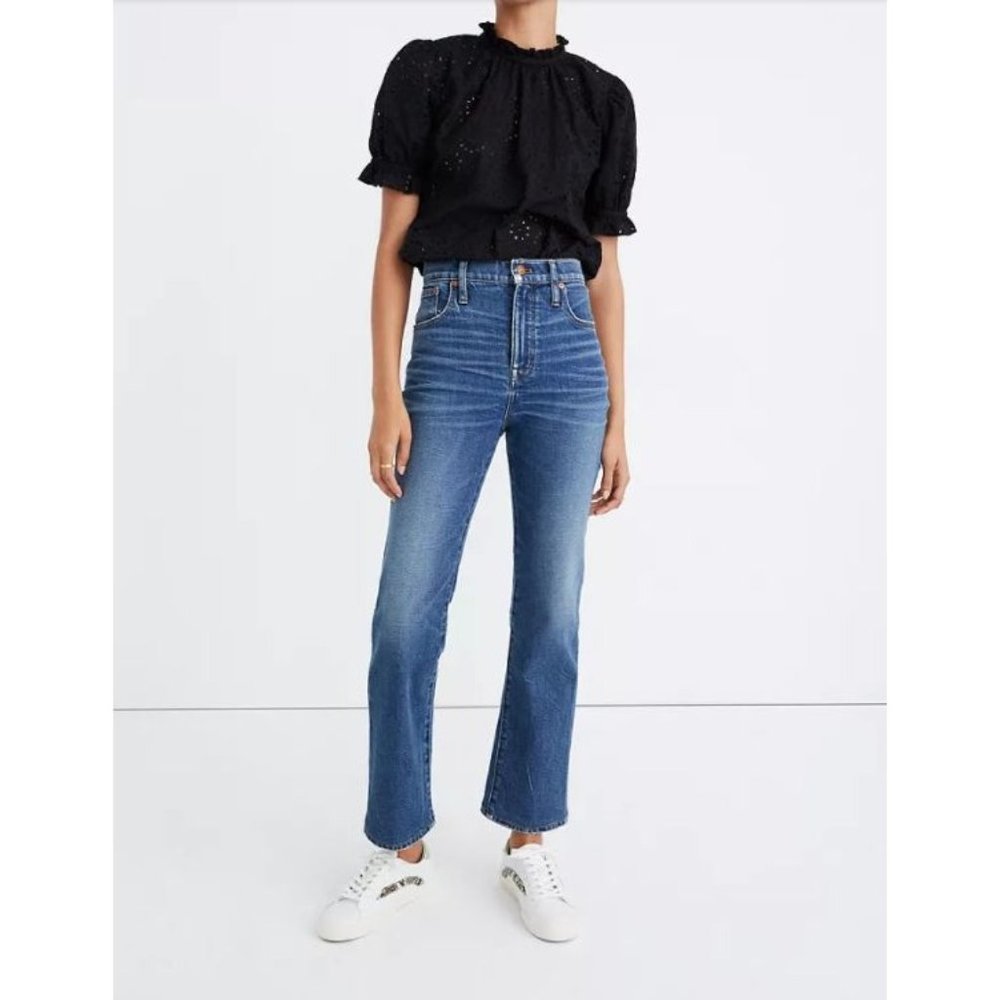 Madewell | Slim Demi-Boot Jeans in Sundale Wash Sz 25 High Rise Stretch Denim